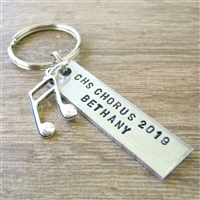 Personalized Chorus keychains, Seniors gifts