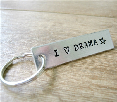 I Love Drama Key Chain, personalized