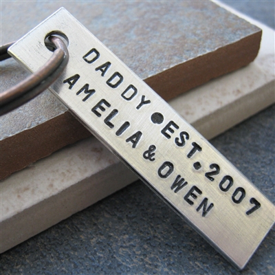 Personalized Dad's Key Chain