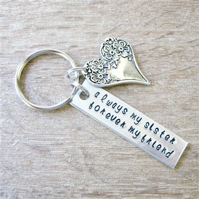 Sisters Keychain, Always My Sister, Forever My Friend