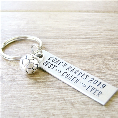 Personalized Soccer Coach Key Chain