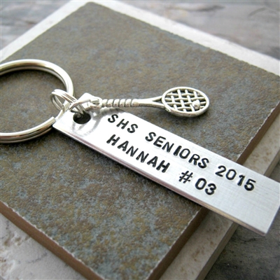 Personalized Tennis Key Chain