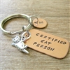 Certified Cat Person Key Chain for Cat Lovers