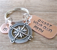 Compass Key Chain, Chart Your Own Path