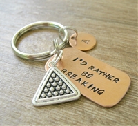 Billiards Keychain, I'd Rather Be Breaking