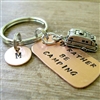 Camper Key Chain, I'd Rather Be Camping with camping trailer charm