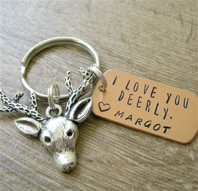 I Love You Deerly Keychain, Deer charm