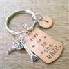 Hairdresser Keychain, Love is in Hair, blow dryer charm