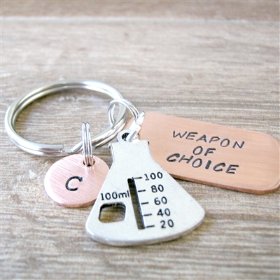 Beaker Key Chain, Weapon of Choice, Science Key Chain