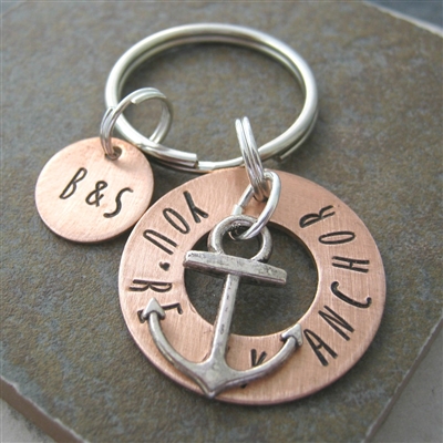 Personalized You're My Anchor Key Chain