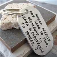 Friendship Keychain, Great Friends Quote