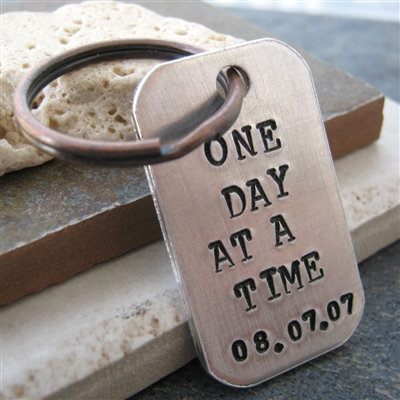 One Day at a Time Key Chain, add a date