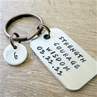 Strength Courage Wisdom Keychain