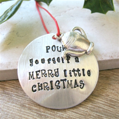 Tea Ornament, Pour Yourself a Merry Little Christmas
