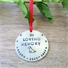 Personalized Pet Memorial Ornament, Dog or Cat