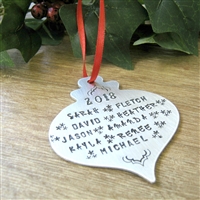 Personalized Large Family Christmas Ornament