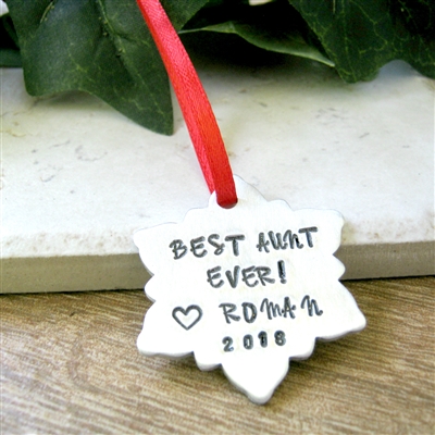 Personalized Best Aunt Ever Ornament