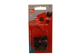 PRYM 390327 Anorak Snaps Black 10 sets