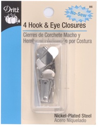 DRITZ D86 Hook & Eye Closures Nickel