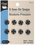 DRITZ D80- Sew-On Snaps Black