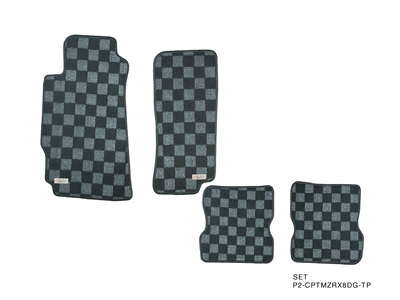 P2M MAZDA RX-8 RACE FLOOR MATS (FRONT/REAR) : DARK GREY