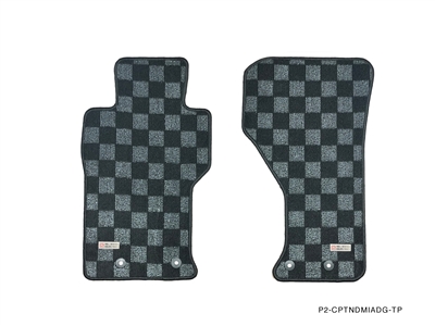 P2M MAZDA ND MIATA 2016+ / FIAT 124 RACE FLOOR MATS : DARK GREY