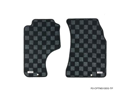 P2M NISSAN S13 1989-94 240SX RACE FLOOR MATS : DARK GREY