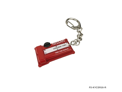 P2M METAL KEYCHAIN NISSAN SR20DET REDTOP