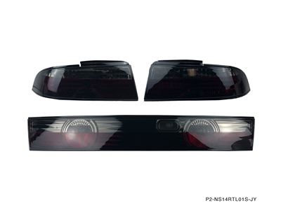 P2M NISSAN S14 ZENKI 3PCS SMOKED REAR TAIL LIGHT KIT