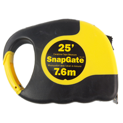 SnapGate, 00105, 25' Carabiner Tape Measure, Easy Grip Rubberized