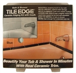 Tile Edge, 02107, Blue, Bath & Shower Ceramic Edging Kit With Caulk