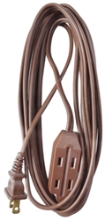 Ho Wah Kintron Master Electrician, 09404ME, 15' 16/2 SPT-2, Brown, Polarized Cube Tap Extension Cord, Household, Vinyl