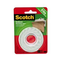 Scotch 110 Mounting Tape - 0.5" Width x 75" Length - Acrylic - Double-sided - 1 Roll - White