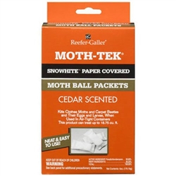 Reefer Galler Moth-Tek Snow White 1142.6 Cedar Scented 6 OZ Moth Ball Packets