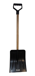 My Helper 1204HB 24" Poly Car Snow Shovel Heavy Duty Wood Handle