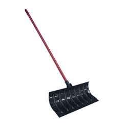 My Helper 1219HB 21" Dip Rib Molded Poly Blade Snow Shovel Pusher 48" Handle