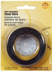 Hillman Anchor Wire, 123122, 100', 24 Gauge, Dark Annealed Steel Wire