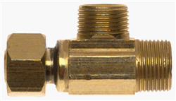 3/8" x 3/8" Brass Supply Stop Extender Tee