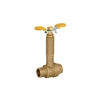 Long Bonnet Ball Valve, 1/2" Size, Solder Sweat x Solder Sweat, Brass