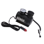 Pit Lane, 12VAC250, DC 12 Volts Mini Air Compressor With Air Pressure Gauge, 250 PSI