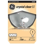 GE Lighting, 14846, 60 Watt G25, 3" Diameter, Crystal Clear Globe Light Bulb