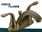 Aqua Plumb, 1554002, Satin Nickel Finish, 2 Lever Handle Bathroom Lavatory Faucet, With Pop Up