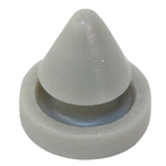 Don Jo 1608-1, 1 Piece, Gray Grey, 1/2" Diameter Cone Shaped Rubber Door Silencer