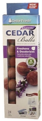 Household Essentials 17871 Cedar Fresh 7/8" Diameter Cedar Moth Balls with Lavender Scent - 24-Count