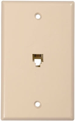 CONECT IT, 20-519, Ivory, Flush Mount, Modular Phone Jack Wall Plate