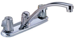 Delta, 2100, Classic Series, Chrome Finish, 2 Blade Lever Handles, Core Kitchen Faucet, No Spray