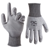 CLC 2105L Large Mens Gray Cut Resistant Polyurethane Palm Coated Dip Gloves