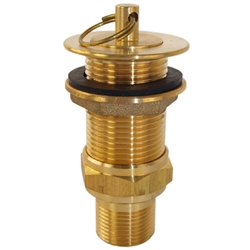 Aqua Plumb, 2121, 1" Universal, Solid Brass, Stopper, Bar Industrial Sink Socket Drain Assembly