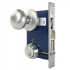 Marks 22AC RHR Satin Chrome Finish Double Cylinder Iron Gate Ornamental Mortise Lockset with 2-1/2" Backset, 1" X 7-1/8" Faceplate