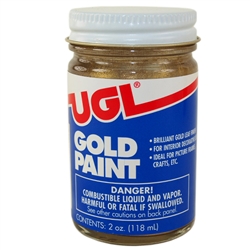 United Gilsonite UGL, 23503, 2 OZ, Gold Paint, Brilliant Gold Leaf Finish